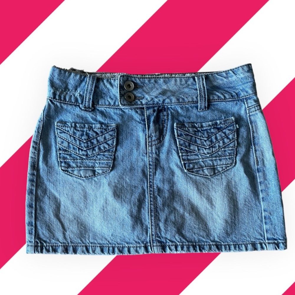 Y2k mini denim light blue skirt 🤠⭐️